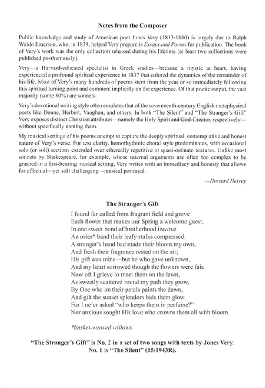 The Stranger's Gift Divisi scores gallery preview page 2