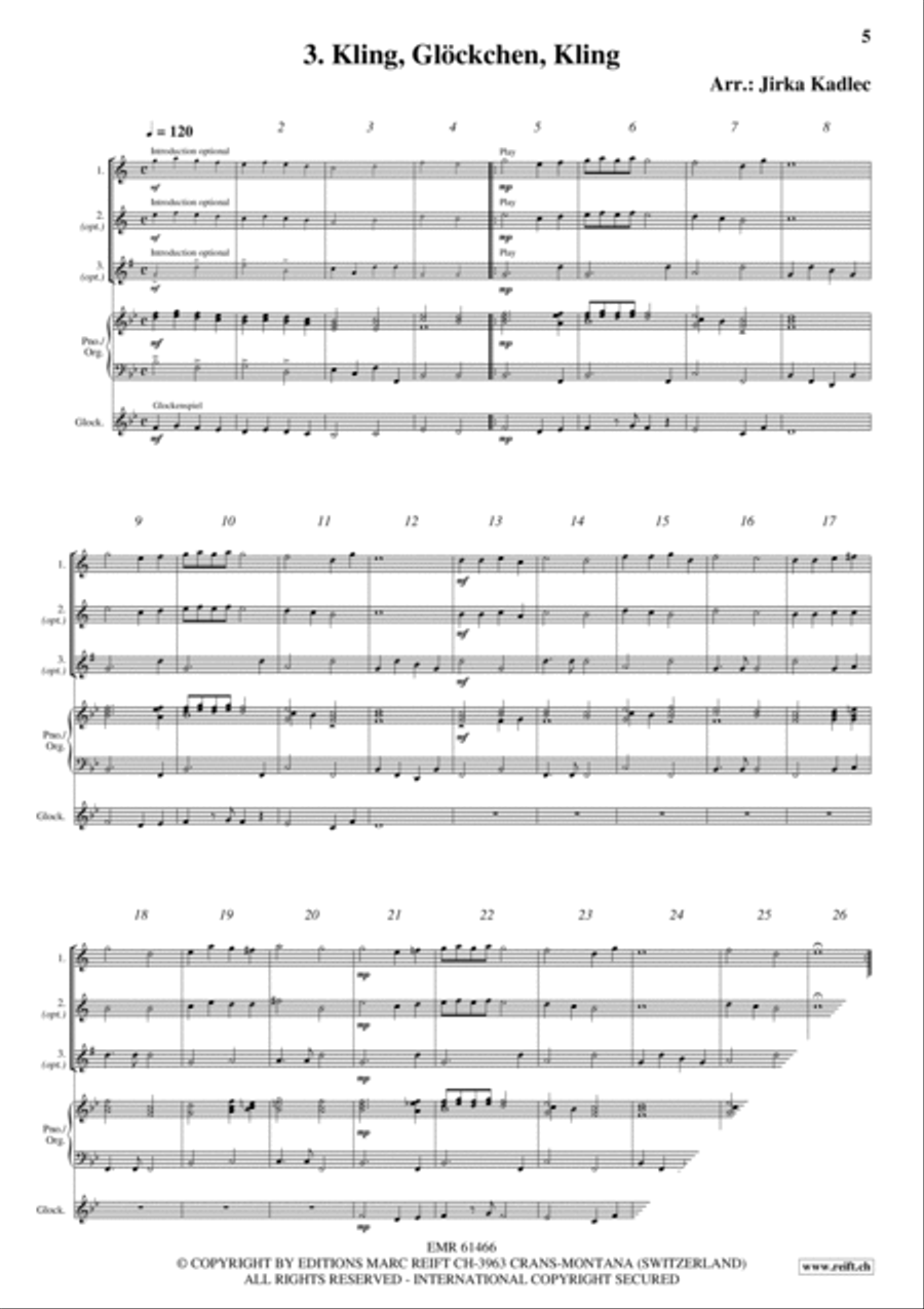 12 Easy Christmas Songs Woodwind Duet scores gallery preview page 5