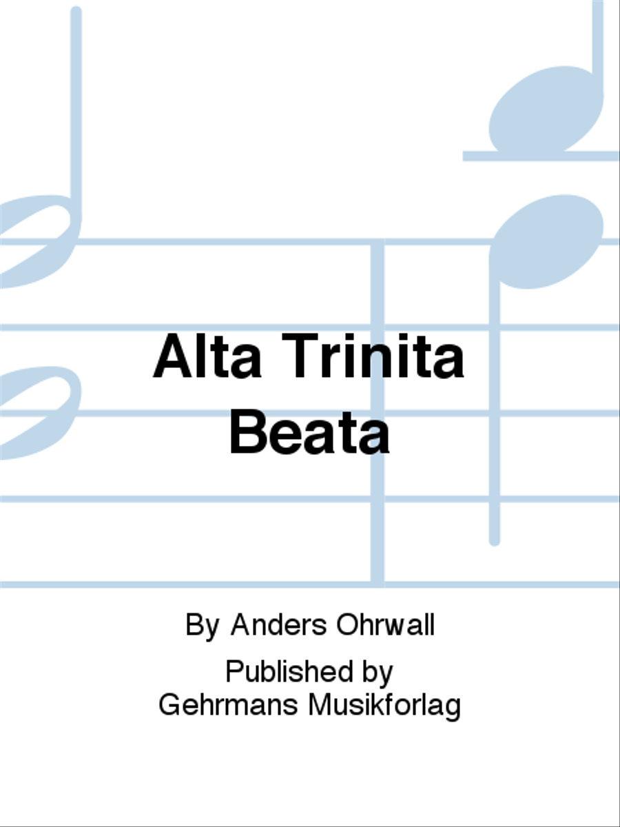 Alta Trinita Beata 4-Part scores gallery preview page 1