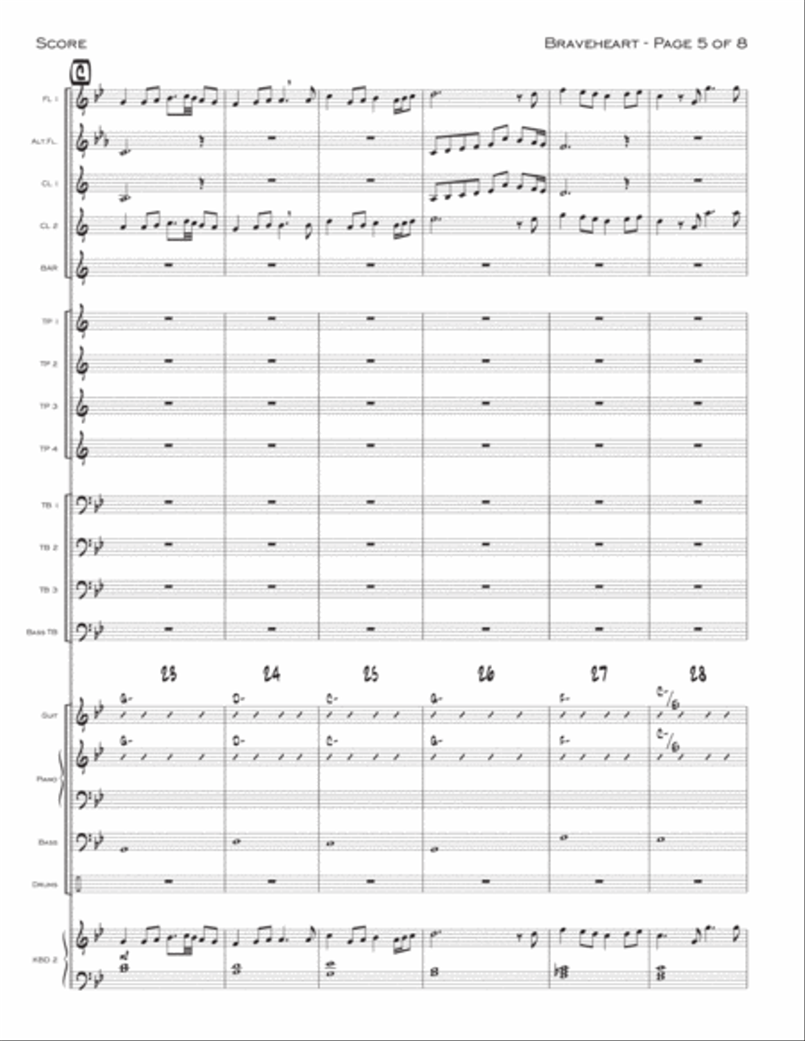 Braveheart - Main Title Jazz Ensemble scores gallery preview page 5