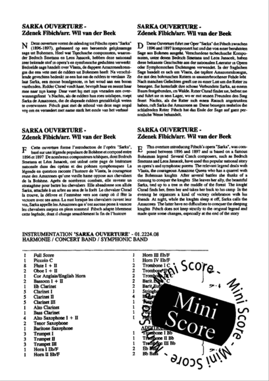 Sarka Overture Sarka Overture Concert Band scores gallery preview page 4