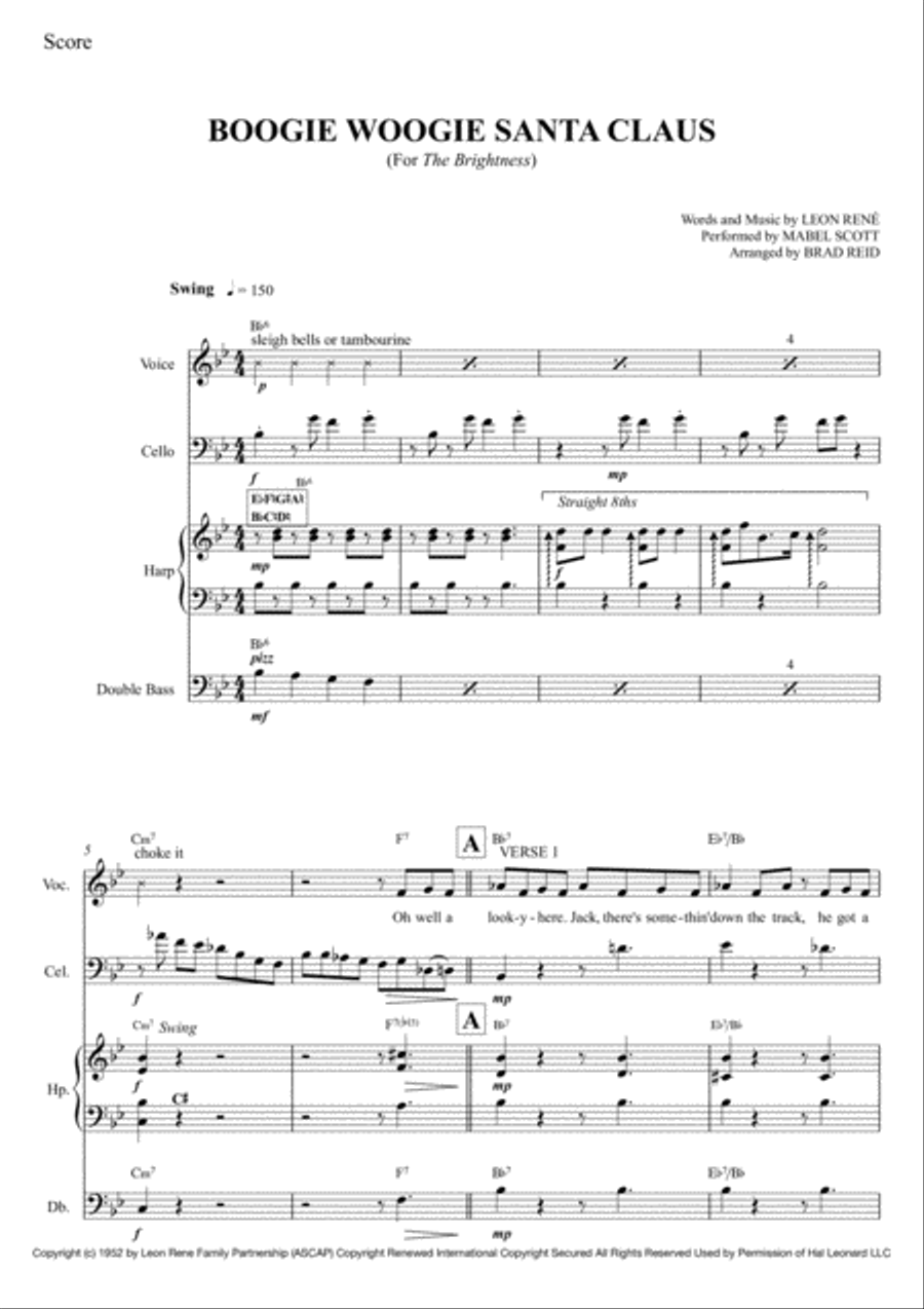 Boogie Woogie Santa Claus Small Ensemble scores gallery preview page 2