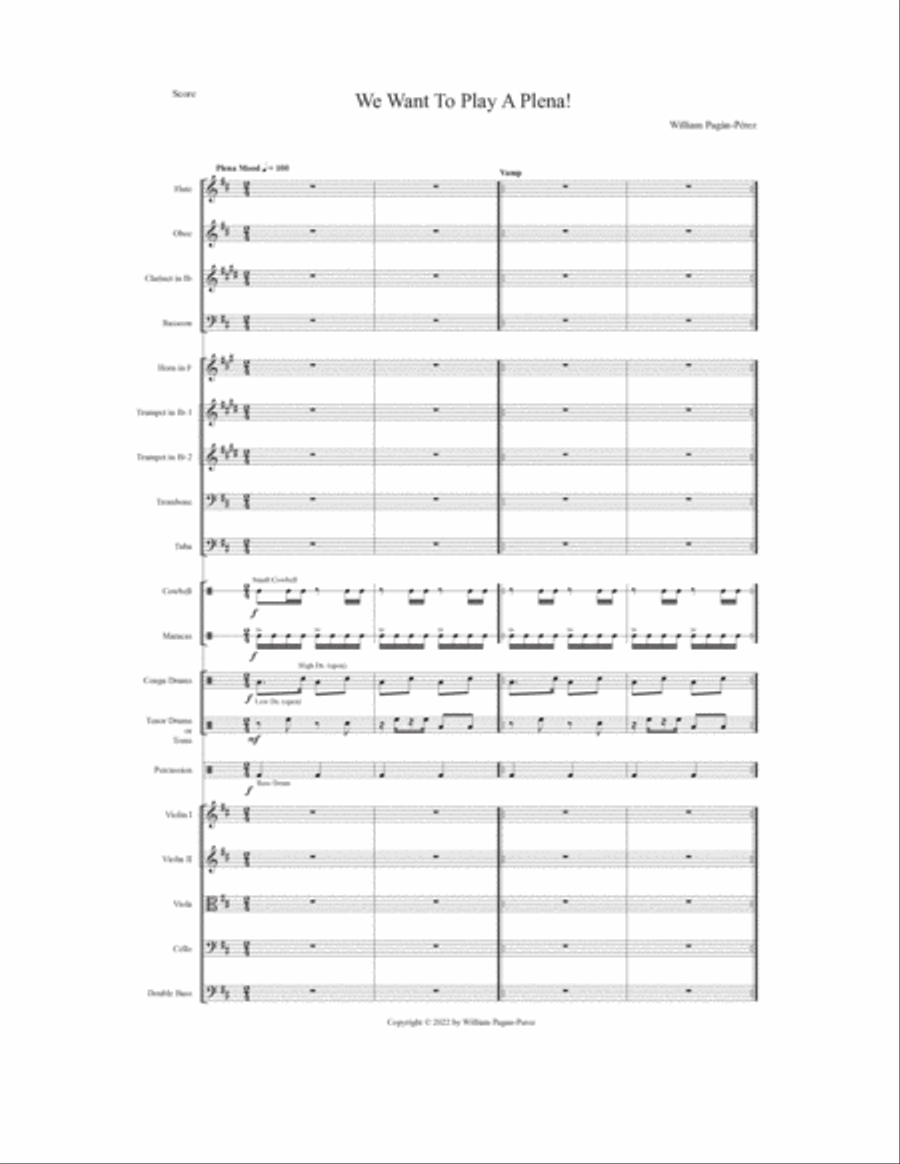 We Want To Play A Plena! Full Orchestra scores gallery preview page 2