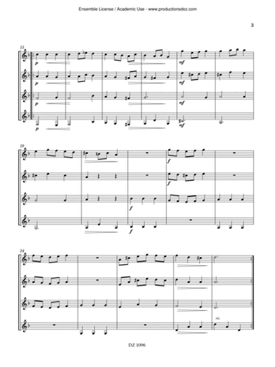 Au fil du temps Guitar Ensemble scores gallery preview page 3