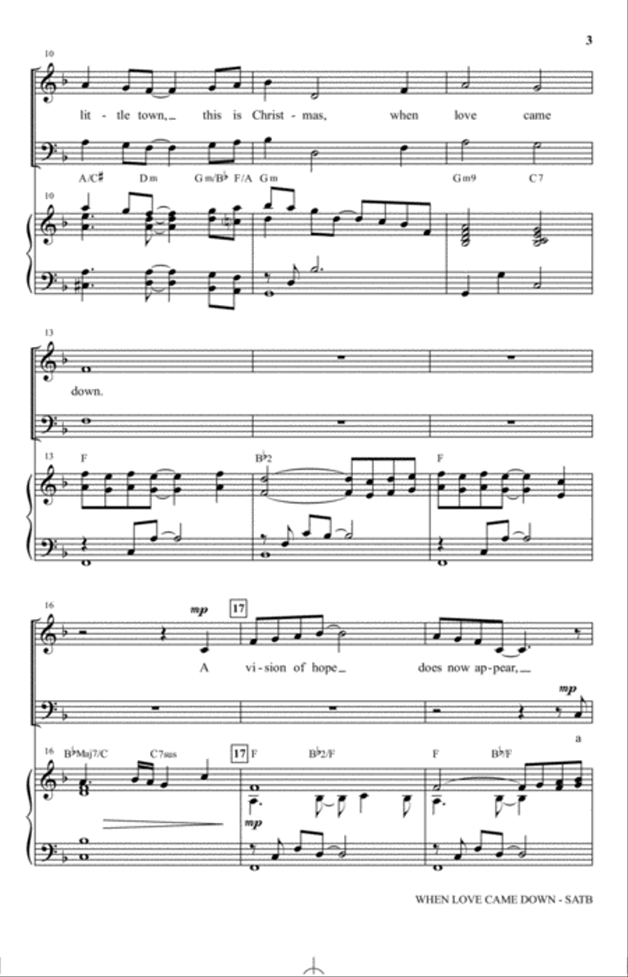 When Love Came Down 4-Part scores gallery preview page 2