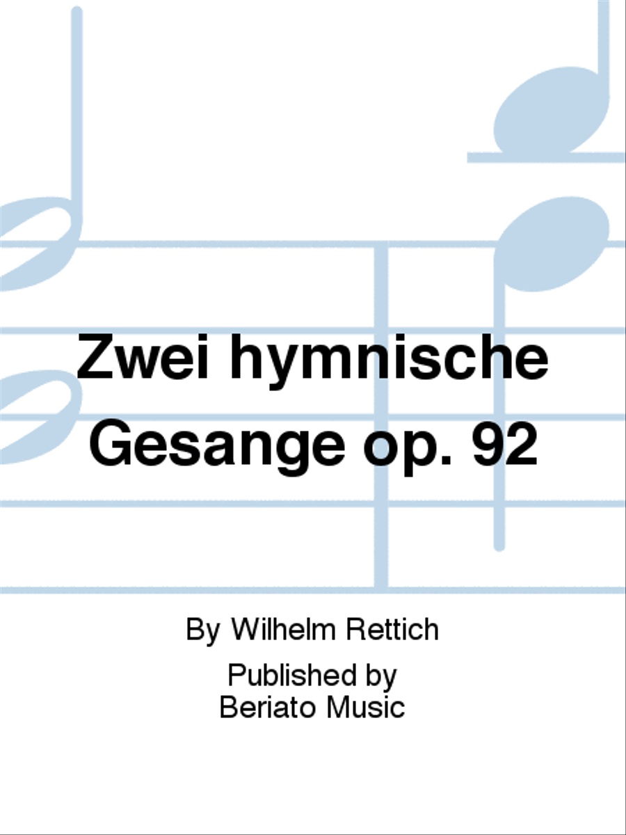 Zwei hymnische Gesänge op. 92 Voice Solo scores gallery preview page 1