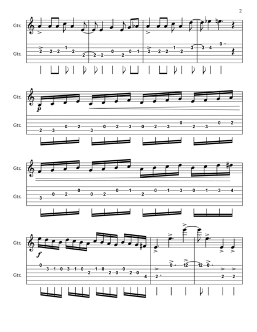 Octonauts Guitar Solo scores gallery preview page 2
