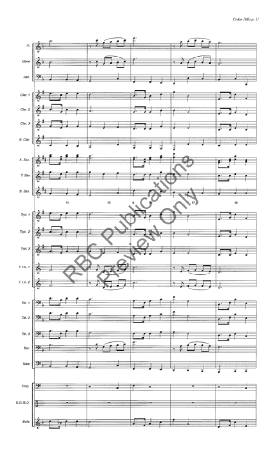 Cedar Hills Cedar Hills Concert Band scores gallery preview page 14