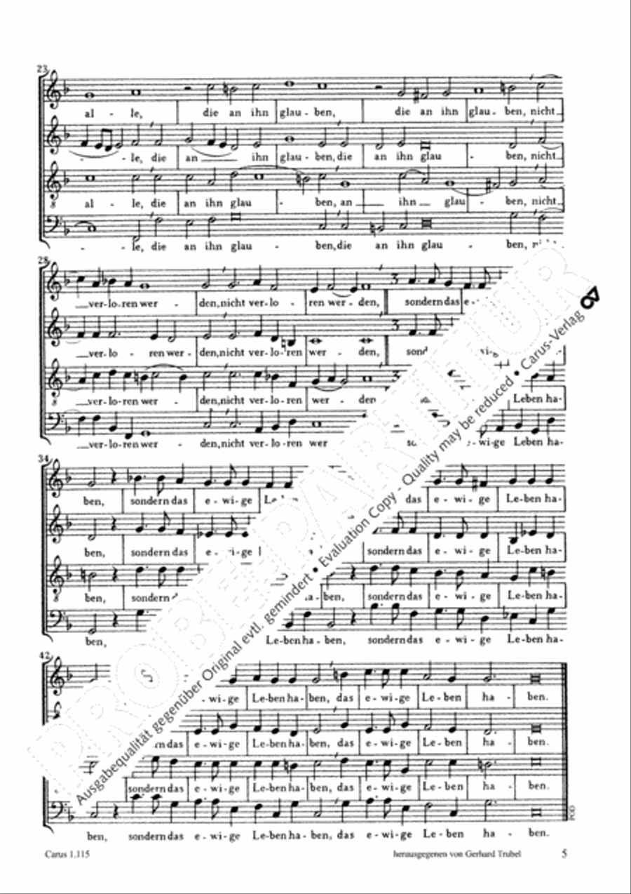 Franck, M.: Furwahr, er trug; Also hat Gott die Welt geliebt Score scores gallery preview page 5