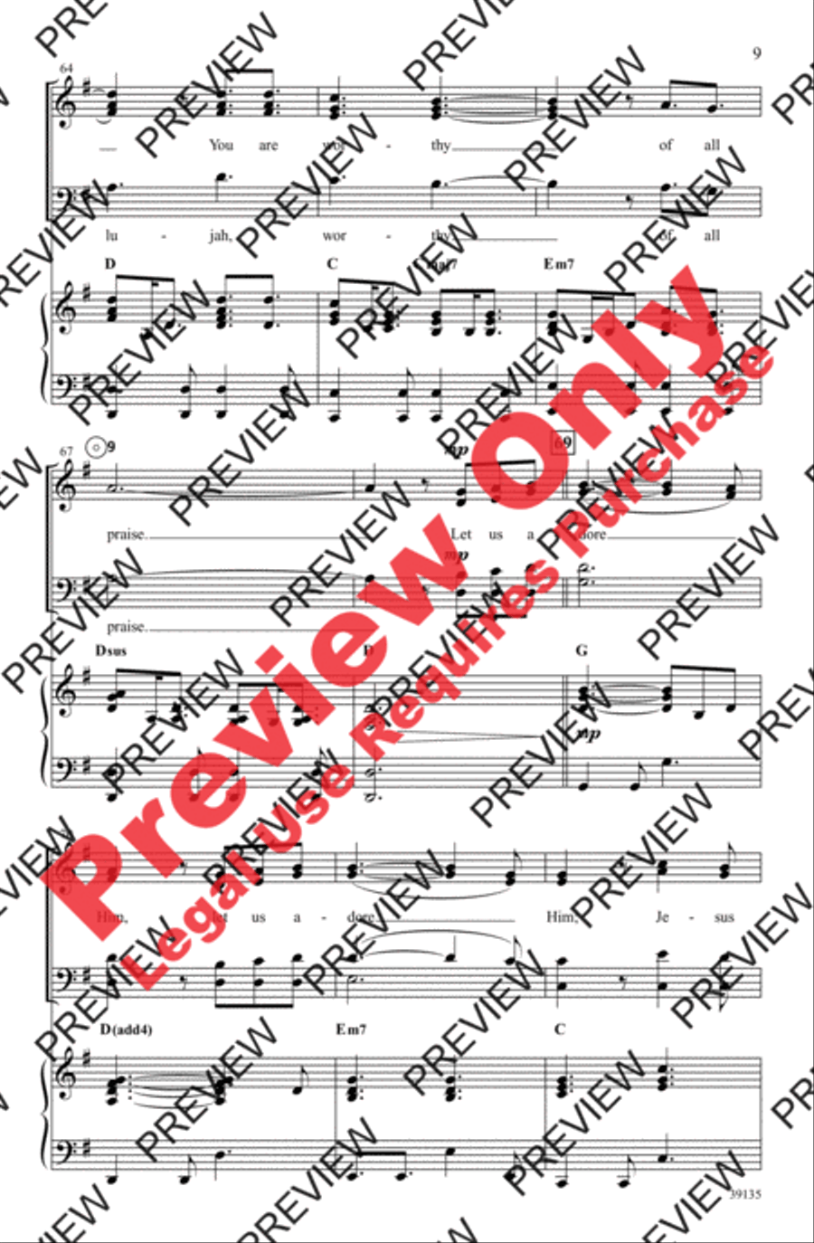Let Us Adore Let Us Adore 4-Part scores gallery preview page 9