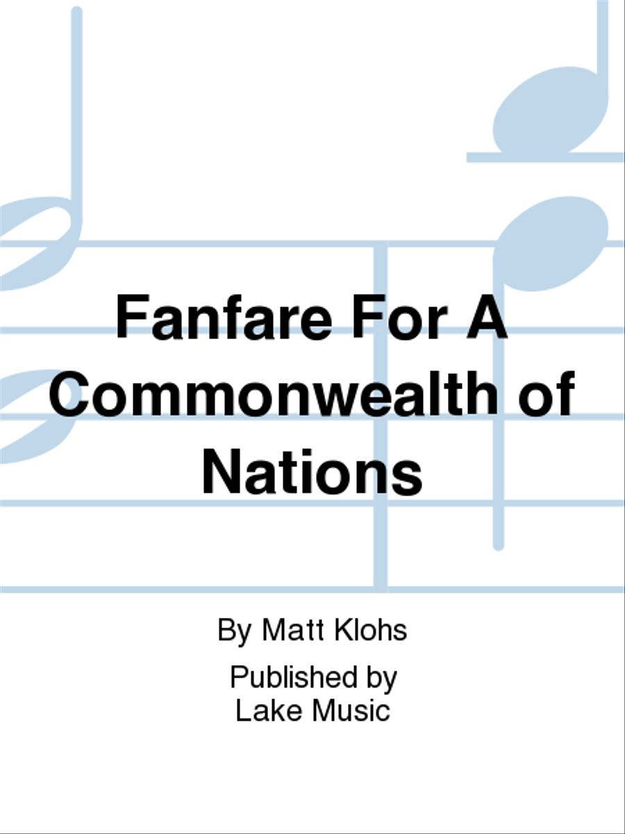Fanfare For A Commonwealth of Nations Concert Band scores gallery preview page 1