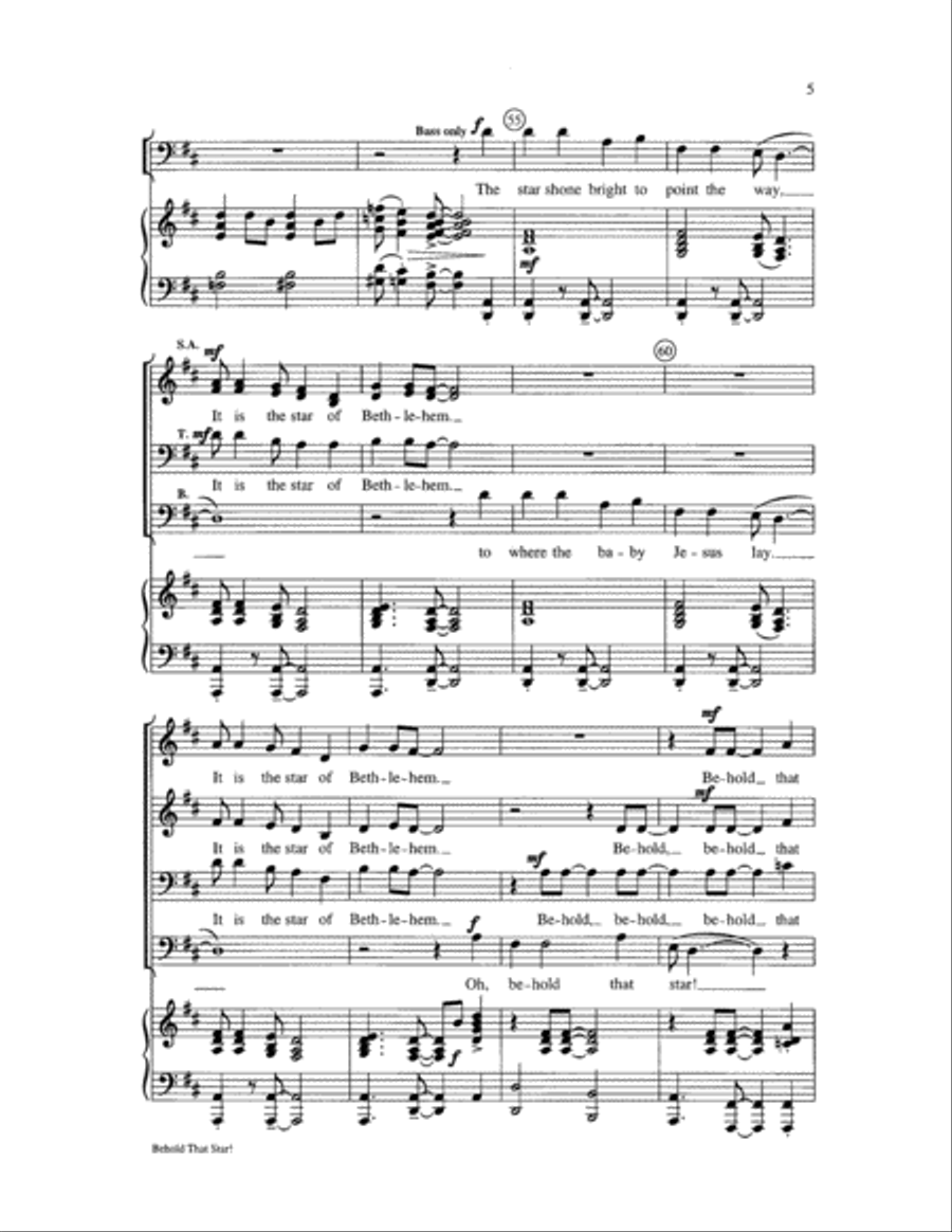 Behold that Star! with Rise Up, Shepherd and Follow Choir scores gallery preview page 5