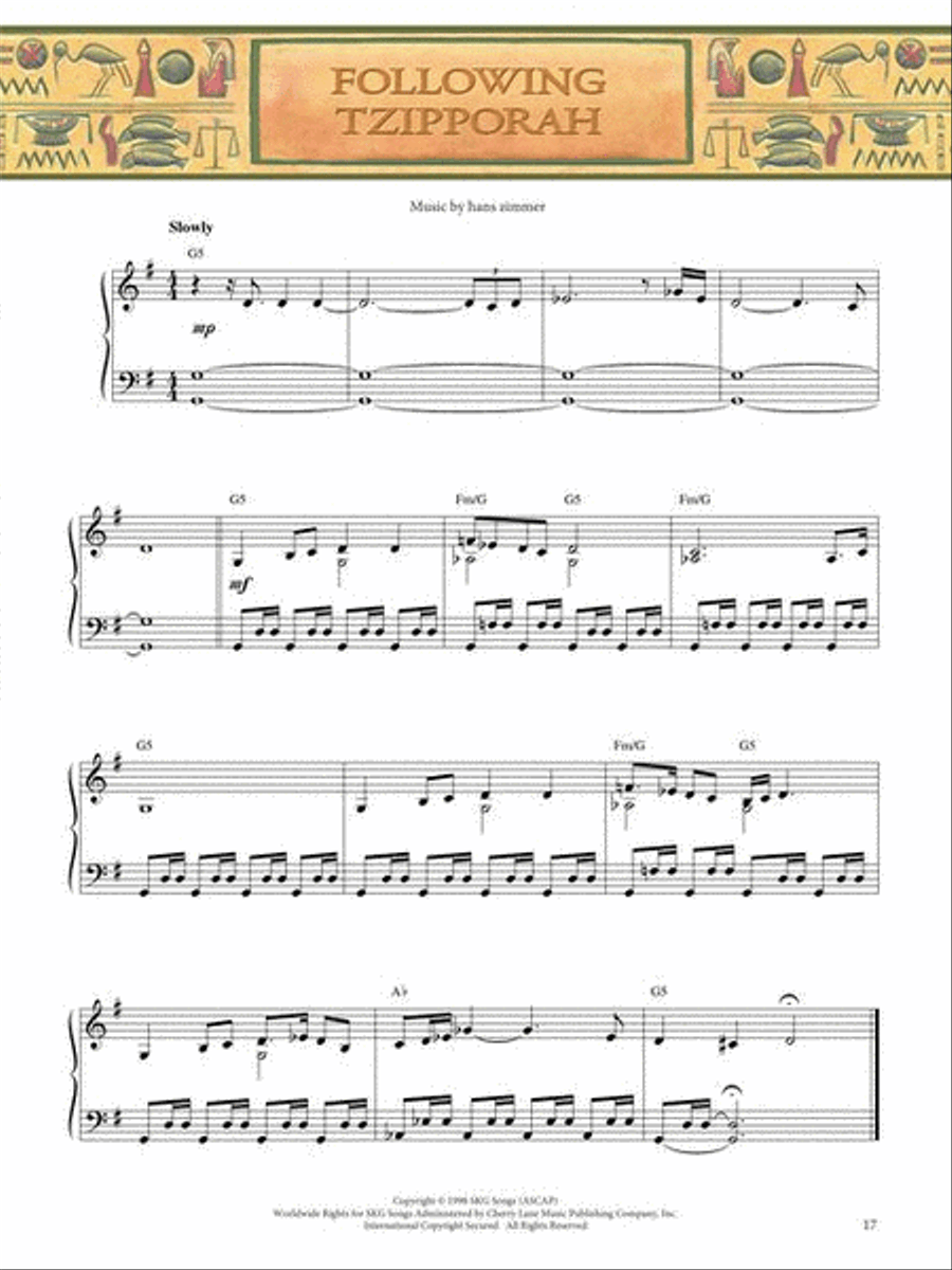 The Prince of Egypt The Prince of Egypt Piano, Vocal, Guitar scores gallery preview page 6