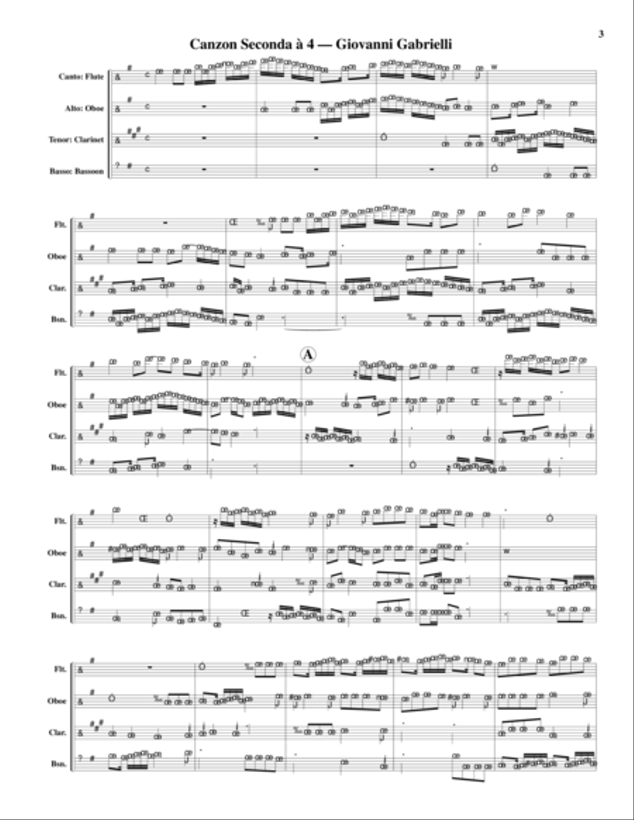 16 Canzoni 16 Canzoni Woodwind Quartet scores gallery preview page 3