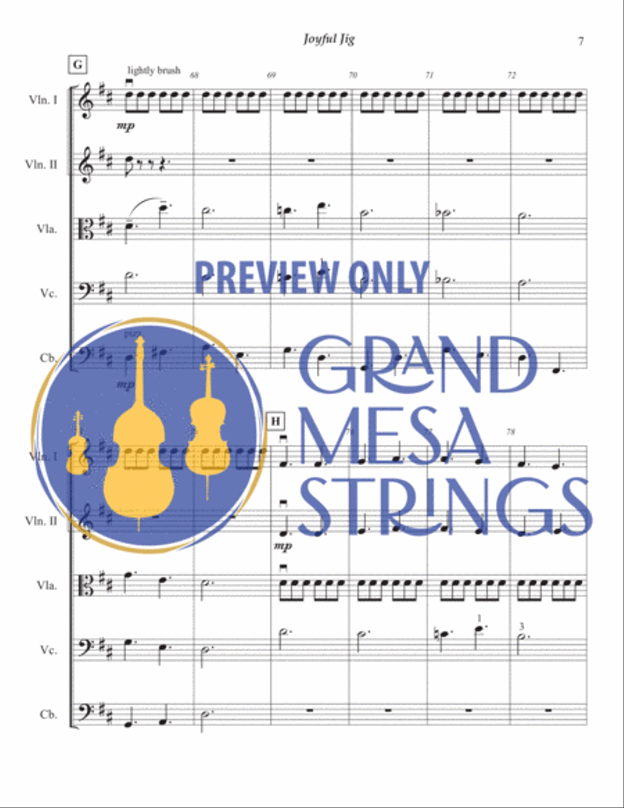 Joyful Jig String Orchestra scores gallery preview page 8
