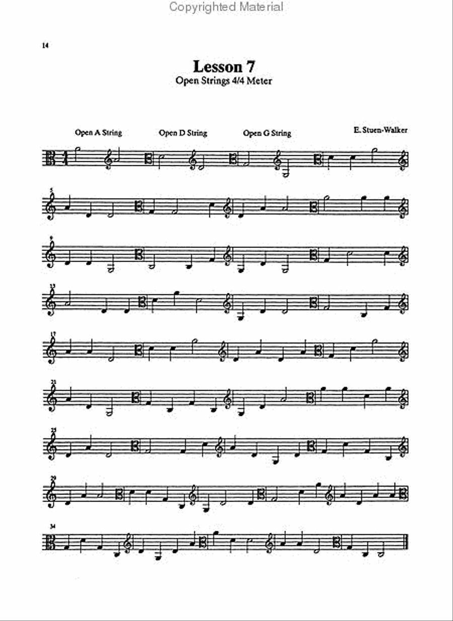 Treble Clef for Violists Viola Solo scores gallery preview page 3