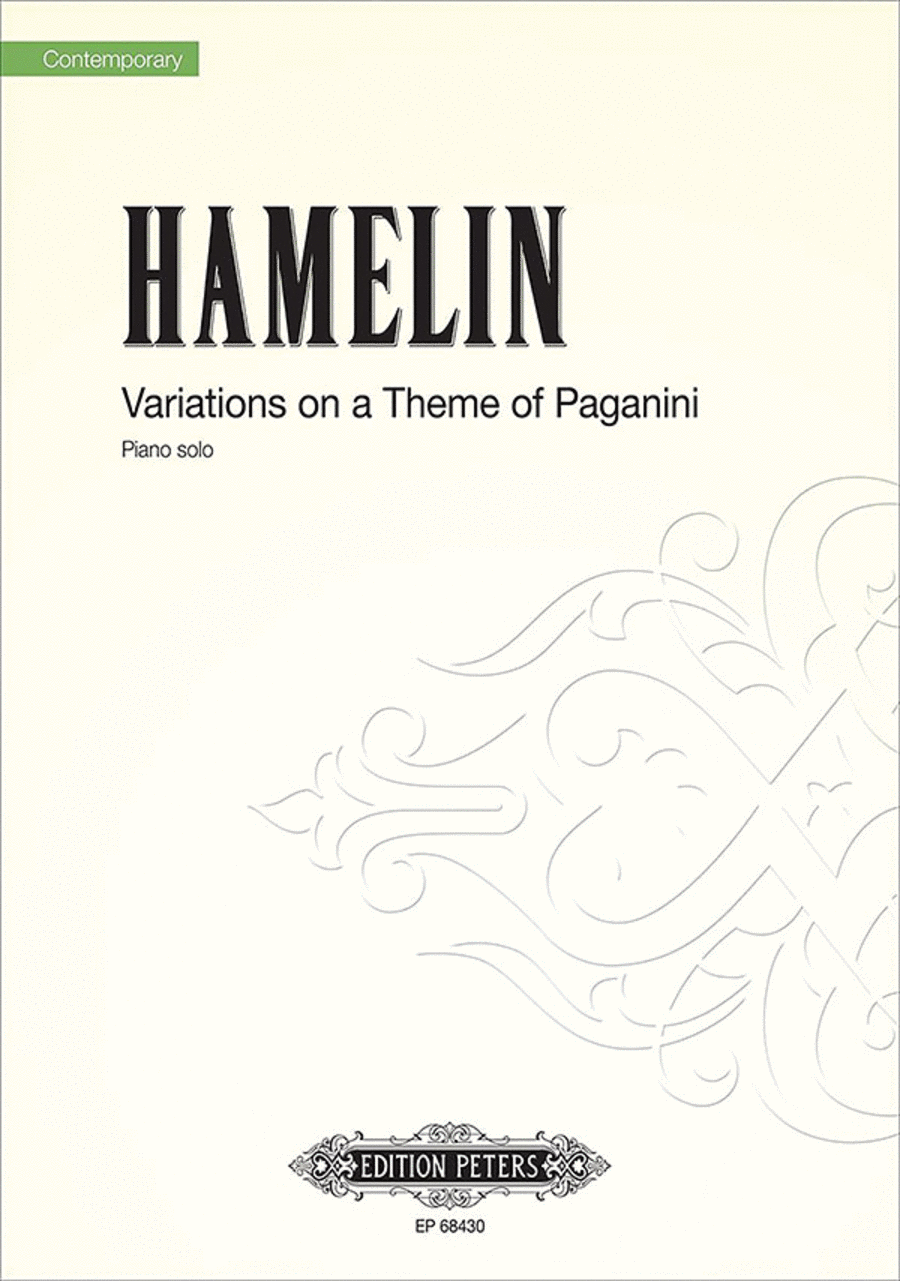Variations on a Theme of Paganini (2011) - for solo piano