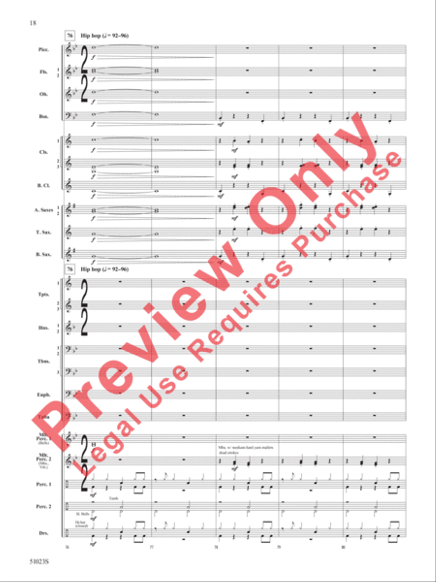Walkin' Down Christmas Lane Concert Band scores gallery preview page 19