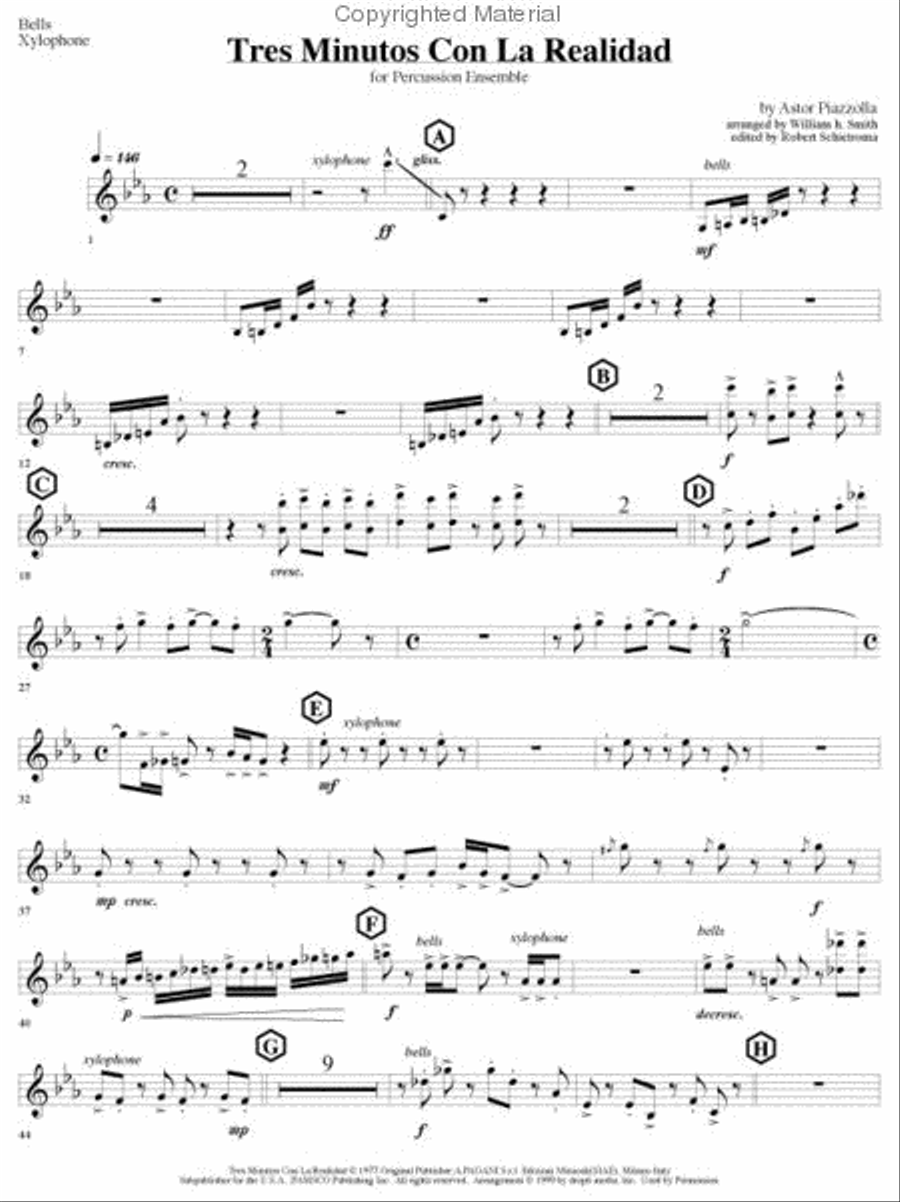 Tres Minutos Con La Realidad Percussion Ensemble scores gallery preview page 4