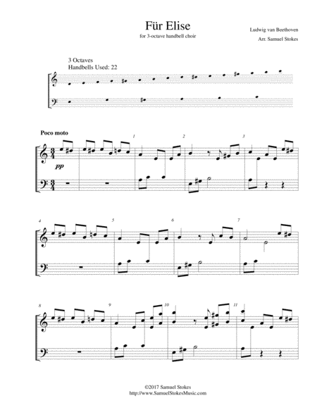 Für Elise - for 3-octave handbell choir image number null