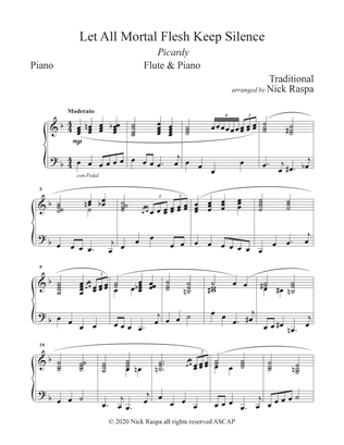 Let All Mortal Flesh Keep Silence (Flute & Piano) Piano part