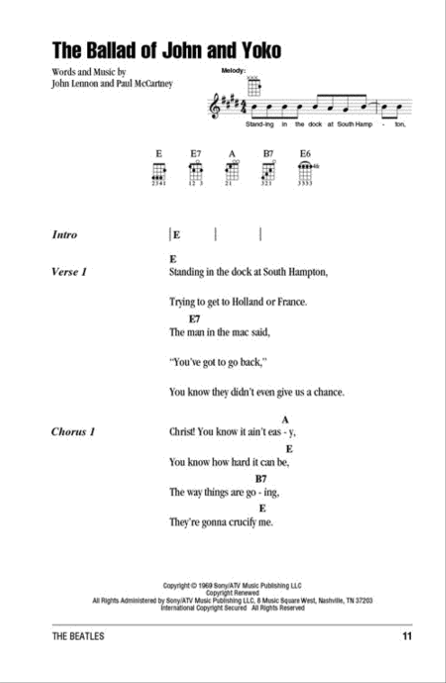 The Beatles Ukulele scores gallery preview page 5