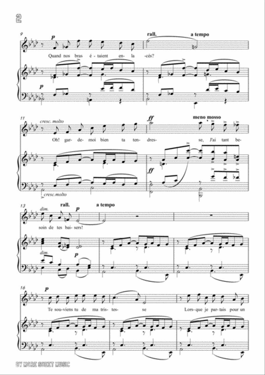 Godard-Te souviens-tu in A flat Major,for Voice and Piano Voice Solo scores gallery preview page 4