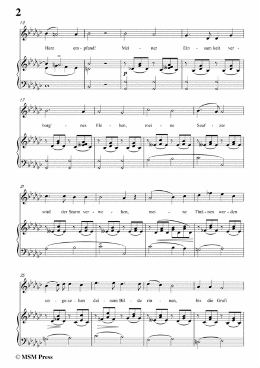 Schubert-Julius an Theone,in e flat minor,for Voice&Piano Voice scores gallery preview page 4