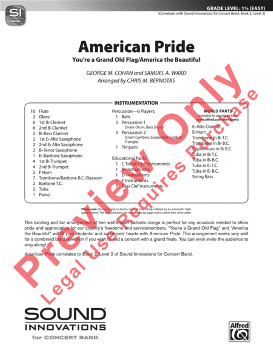 American Pride American Pride Concert Band scores gallery preview page 2