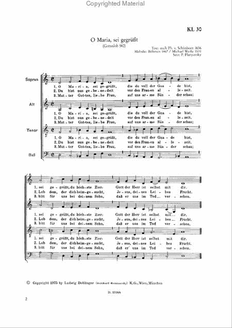 Marienlieder - Kirchenliedsatze 4-Part scores gallery preview page 3
