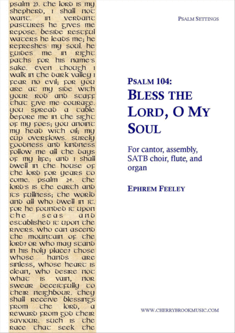 Psalm 104: Bless the Lord, O My Soul