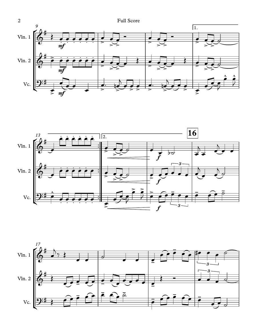 Sway (Quien Sera) Sway (Quien Sera) String Trio scores gallery preview page 2