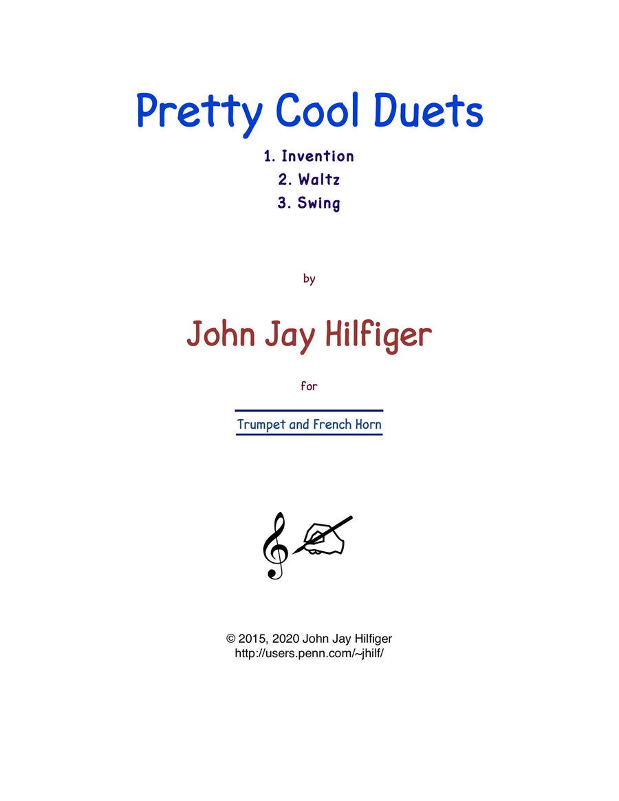 Pretty Cool Duets for Trumpet and French Horn Brass Duet scores gallery preview page 1