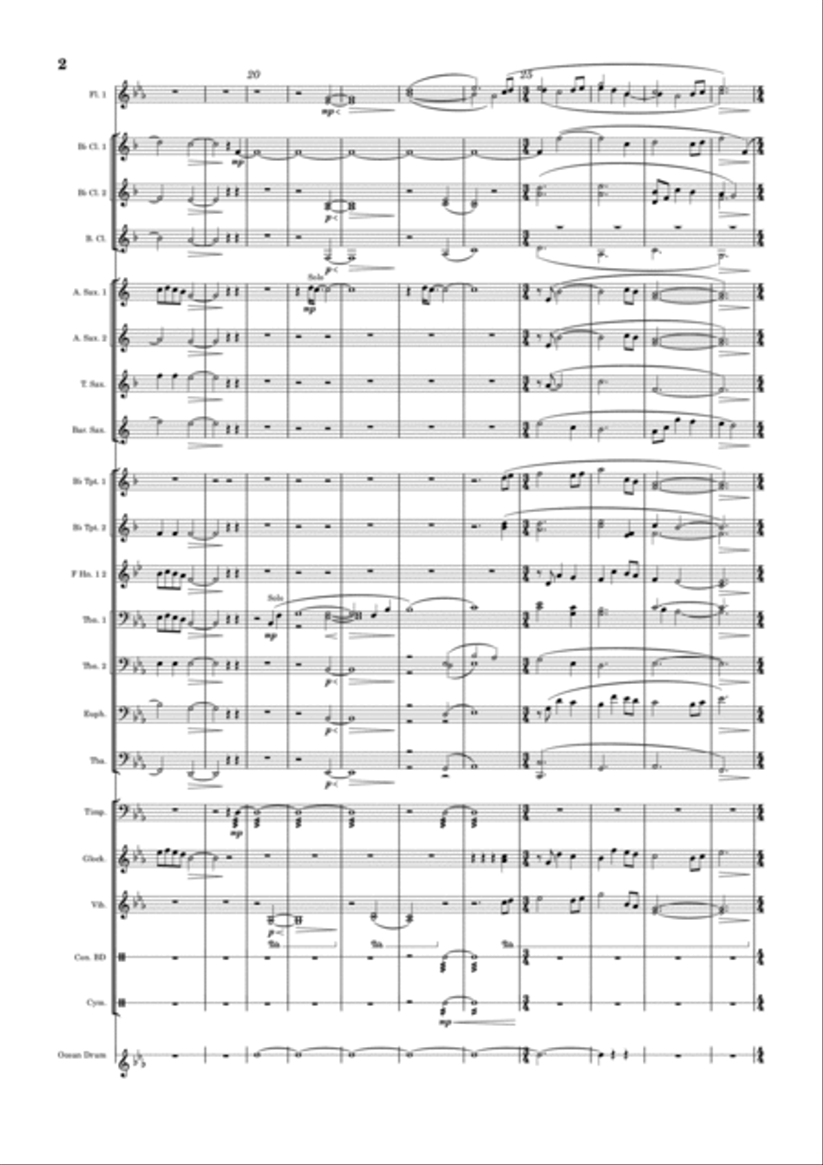 Yearning Waves Yearning Waves Concert Band scores gallery preview page 5