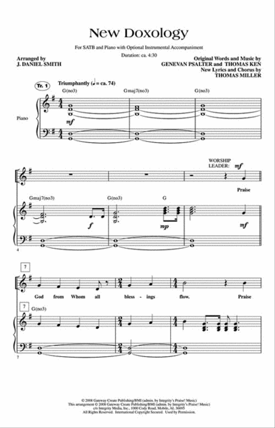 New Doxology New Doxology 4-Part scores gallery preview page 2