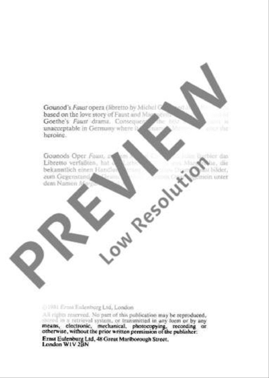 Faust (Margarethe) Faust (Margarethe) Orchestra scores gallery preview page 3