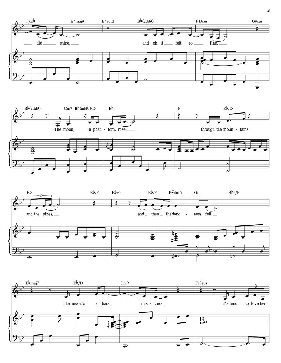 The Moon Is A Harsh Mistress Piano, Vocal, Guitar scores gallery preview page 3