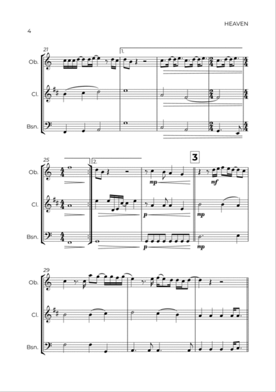 Heaven Woodwind Trio scores gallery preview page 4