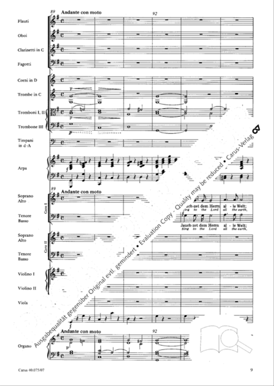 Psalm 98 (Der 98. Psalm) 4-Part scores gallery preview page 20