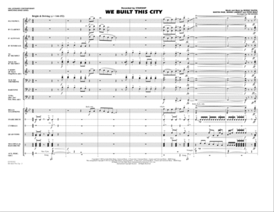 We Built This City - Full Score Marching Band scores gallery preview page 2
