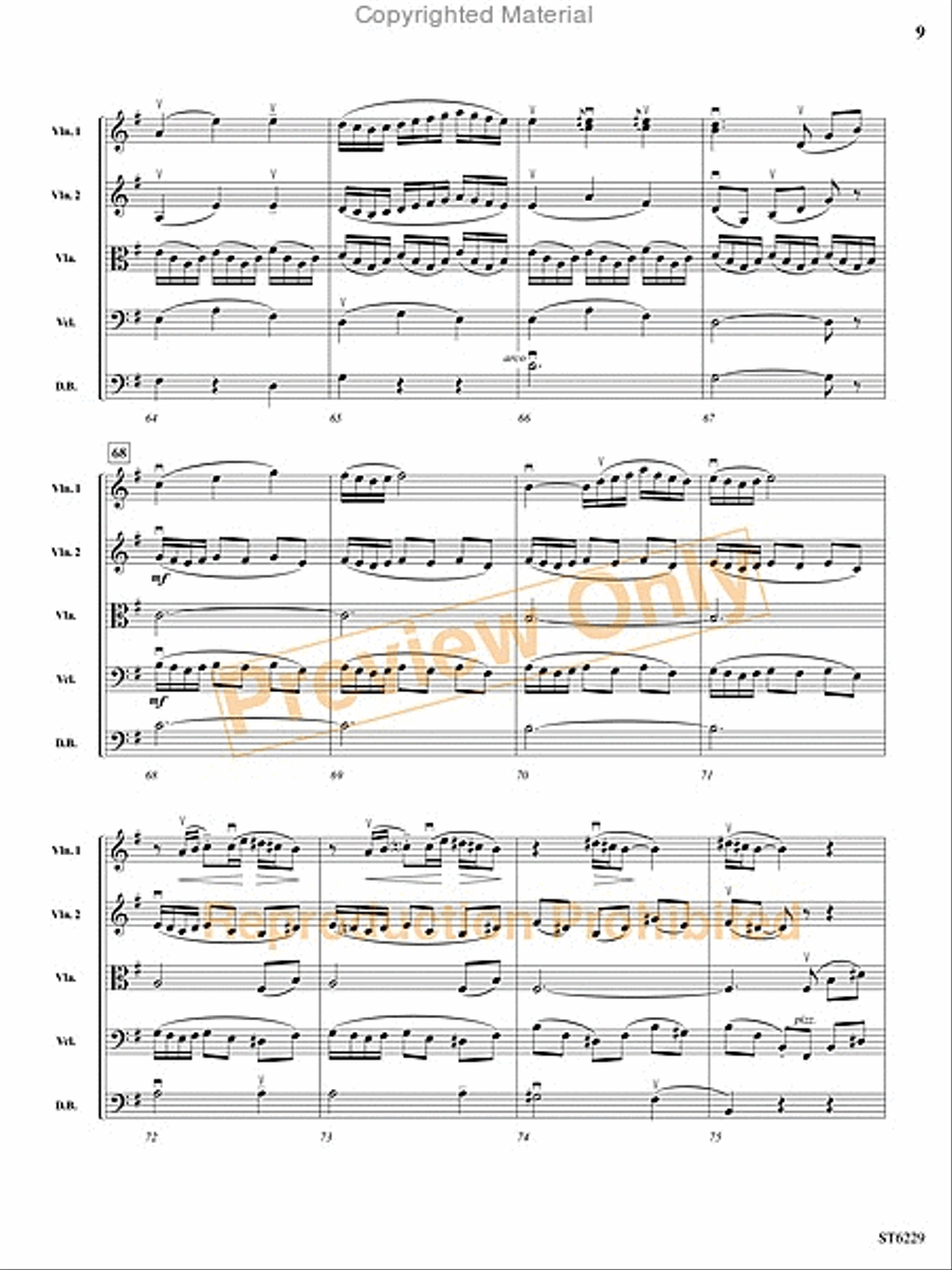 Minuet from Petite Suite String Orchestra scores gallery preview page 8