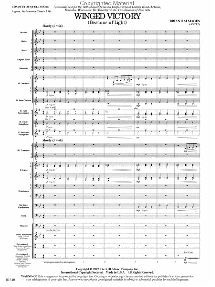 Winged Victory Concert Band scores gallery preview page 2