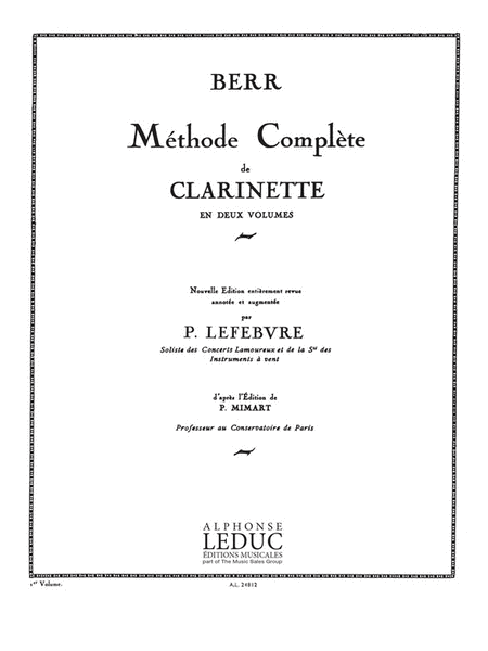 Methode Vol.1 (clarinet Solo)