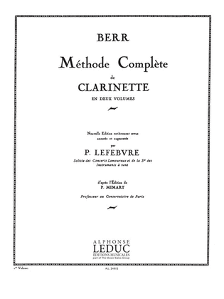 Book cover for Methode Vol.1 (clarinet Solo)