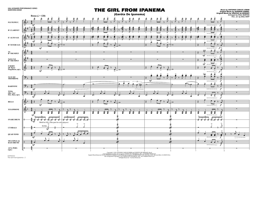 The Girl From Ipanema (Garota De Ipanema) - Full Score Marching Band scores gallery preview page 2