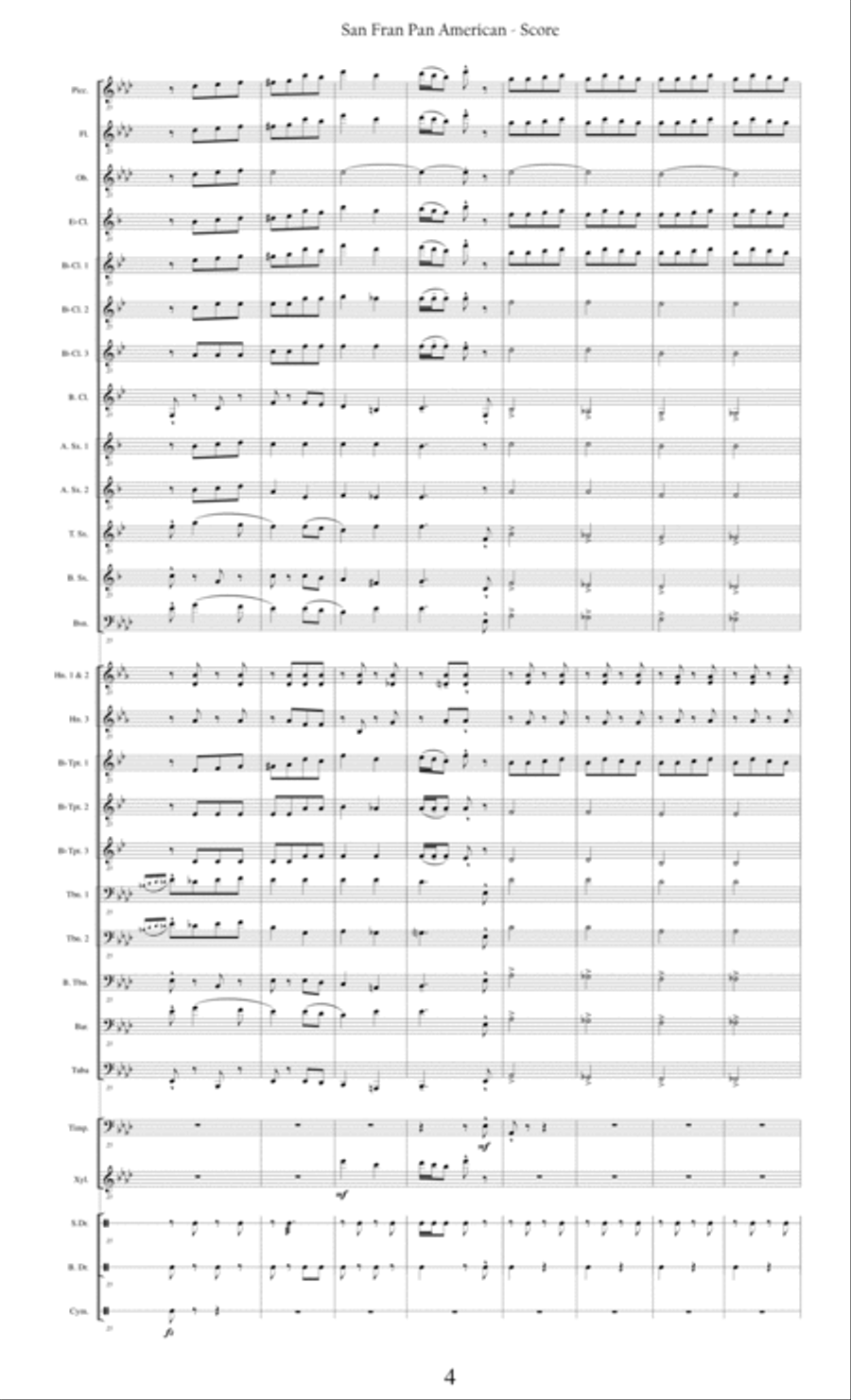 San Fran Pan American March Concert Band scores gallery preview page 6