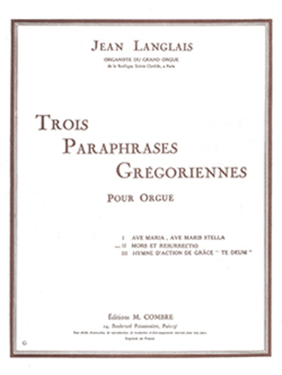 Book cover for Paraphrase gregorienne No. 2: Mors et resurrectio