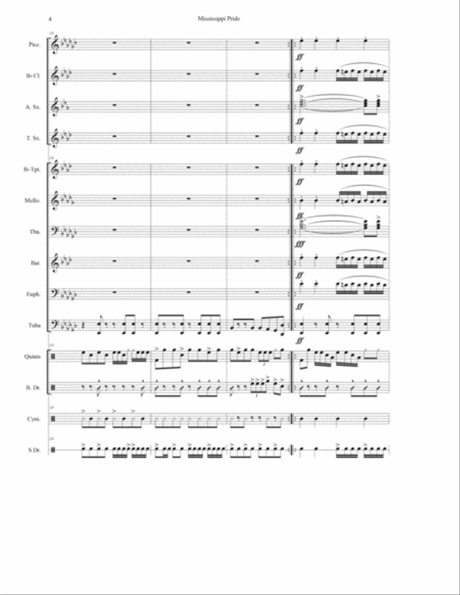 Mississippi Pride Marching Band scores gallery preview page 4