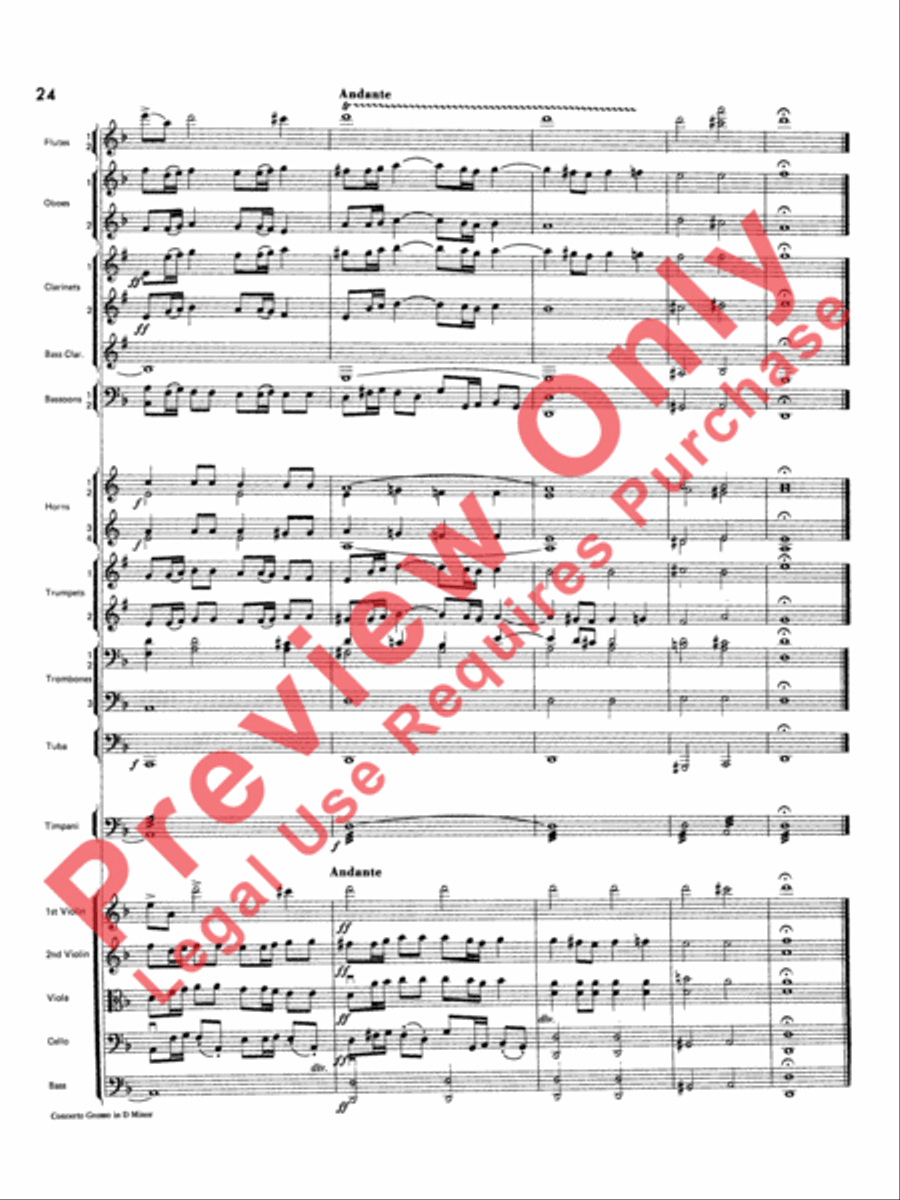 Concerto Grosso in D Minor Full Orchestra scores gallery preview page 25
