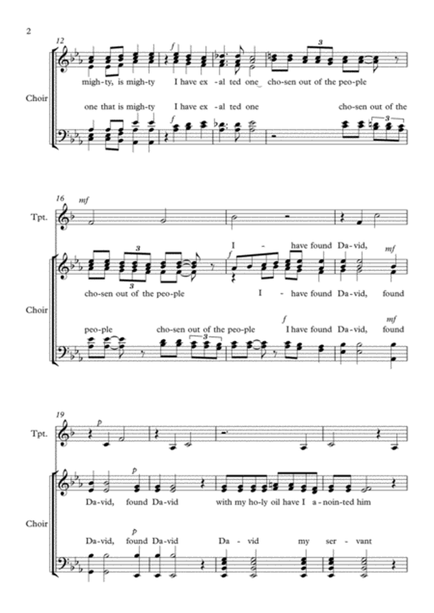 I Have Found David, for SATB choir and Trumpet in Bb image number null
